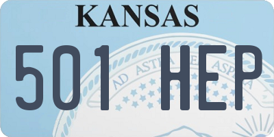 KS license plate 501HEP