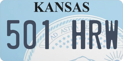 KS license plate 501HRW
