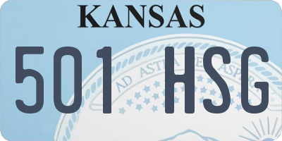 KS license plate 501HSG