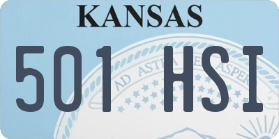 KS license plate 501HSI