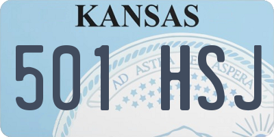 KS license plate 501HSJ