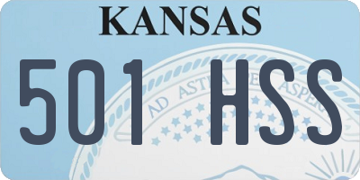 KS license plate 501HSS