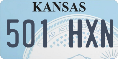 KS license plate 501HXN