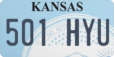 KS license plate 501HYU