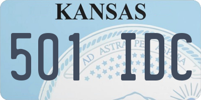 KS license plate 501IDC