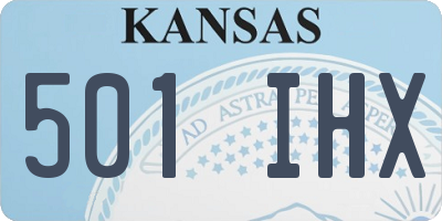 KS license plate 501IHX