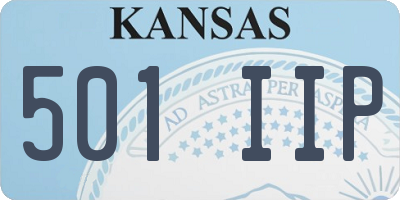 KS license plate 501IIP