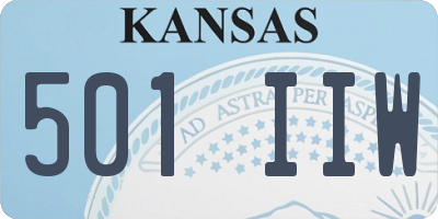 KS license plate 501IIW