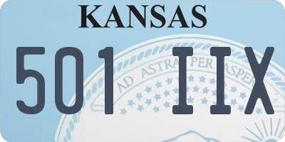 KS license plate 501IIX
