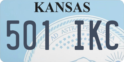 KS license plate 501IKC