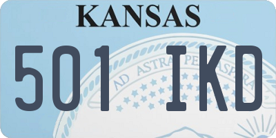 KS license plate 501IKD