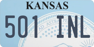 KS license plate 501INL