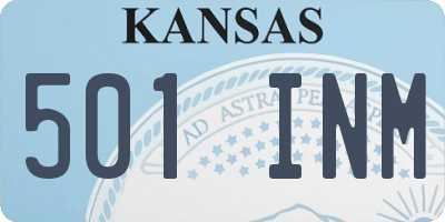 KS license plate 501INM
