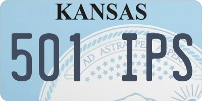 KS license plate 501IPS