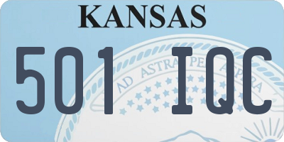 KS license plate 501IQC