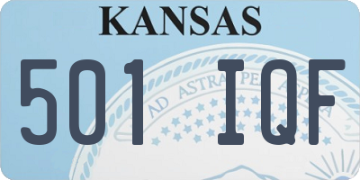 KS license plate 501IQF