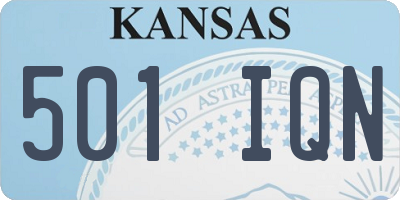 KS license plate 501IQN