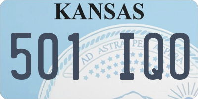 KS license plate 501IQO