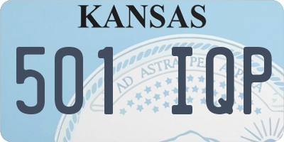 KS license plate 501IQP