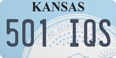 KS license plate 501IQS