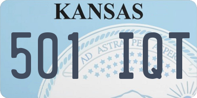 KS license plate 501IQT