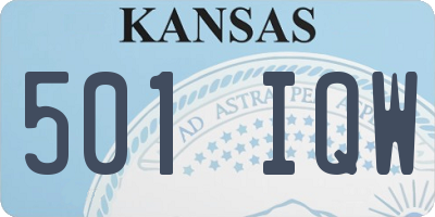 KS license plate 501IQW