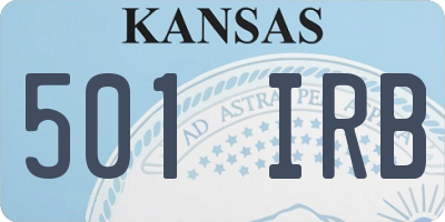 KS license plate 501IRB