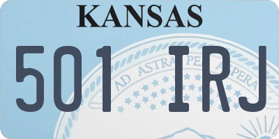 KS license plate 501IRJ