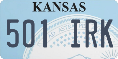 KS license plate 501IRK