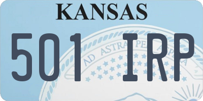 KS license plate 501IRP