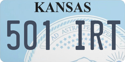 KS license plate 501IRT