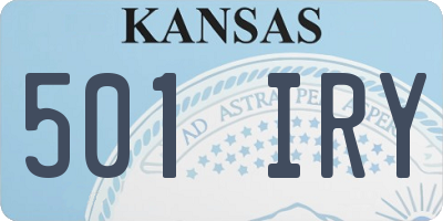 KS license plate 501IRY