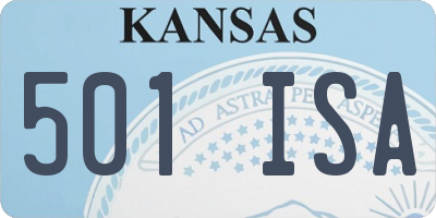 KS license plate 501ISA