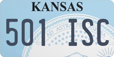 KS license plate 501ISC