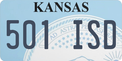 KS license plate 501ISD