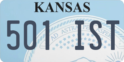 KS license plate 501IST