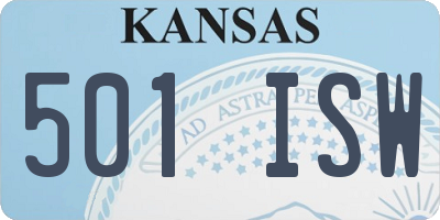 KS license plate 501ISW