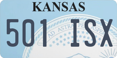 KS license plate 501ISX