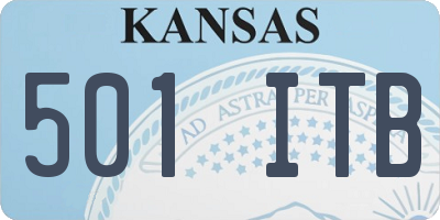 KS license plate 501ITB