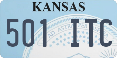 KS license plate 501ITC