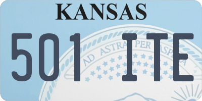 KS license plate 501ITE