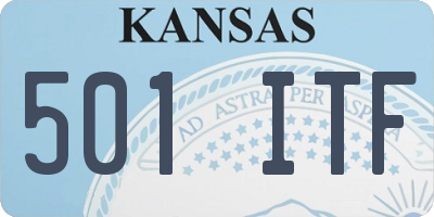 KS license plate 501ITF