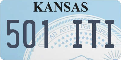 KS license plate 501ITI