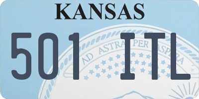 KS license plate 501ITL