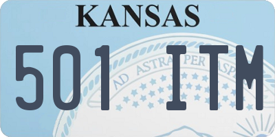 KS license plate 501ITM