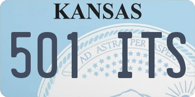 KS license plate 501ITS