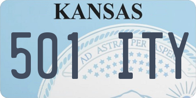 KS license plate 501ITY