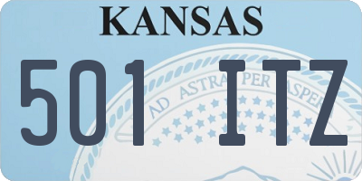 KS license plate 501ITZ