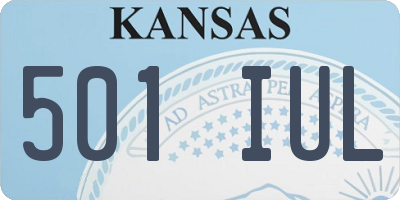 KS license plate 501IUL