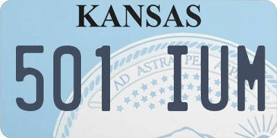 KS license plate 501IUM